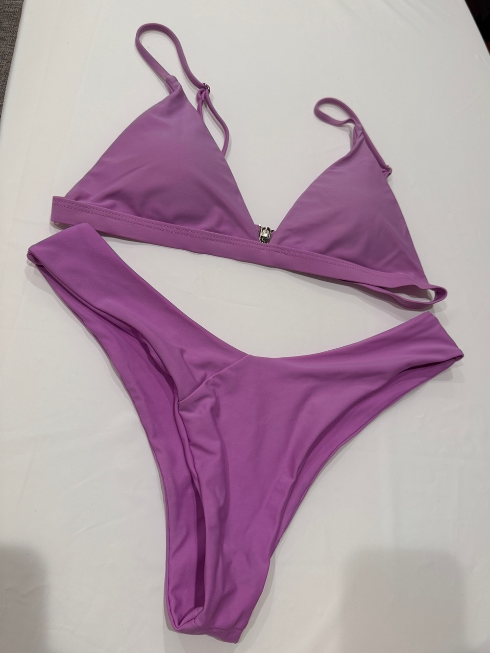SHEIN Lavender Triangle Bikini Set